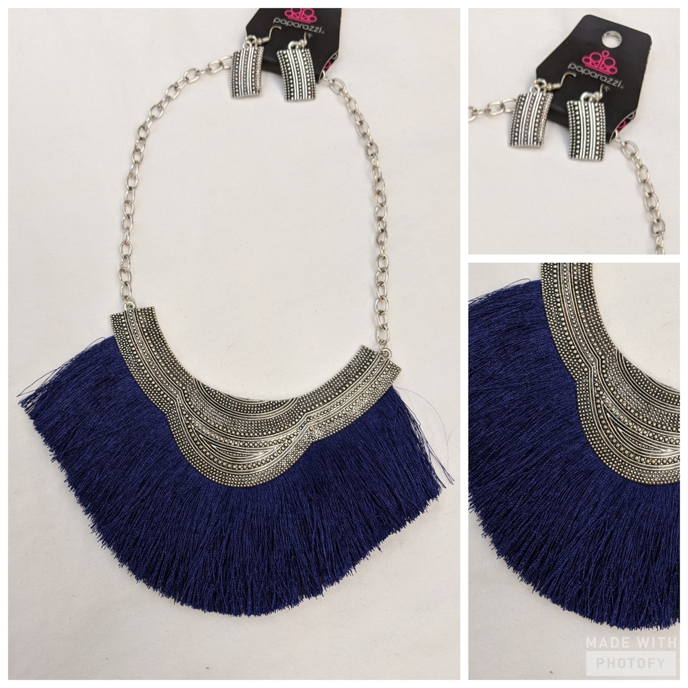 Fringe Necklace with Earrings
